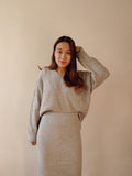 SW1001 V-neck knit set