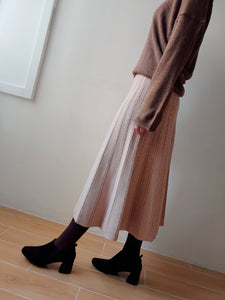 P3020 Chain pattern knitted maxi dress
