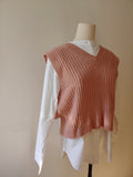 T1019 Knit Vest with tied back