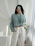 T1089 Cropped boxy jumper