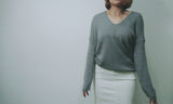 SW1015 V Neck Relaxed Knit Top