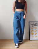 P3021 High waist straight leg jeans